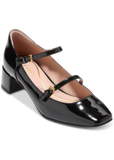 Cole Haan Women's Paxton Buckled Mary Jane Pumps - Black Patent Leather