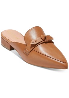 Cole Haan Women's Piper Bow Pointed-Toe Flat Mules - Pecan