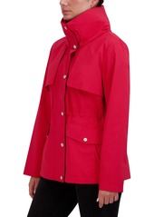 Cole Haan Women's Short Packable rain Jacket RED