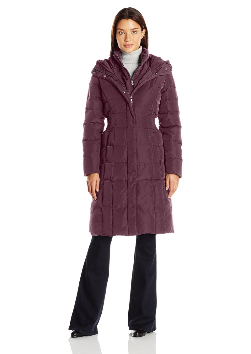 cole haan signature hooded down maxi puffer coat