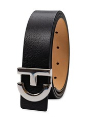 Cole Haan Women's Signature Ch Plaque Buckle Belt - Black