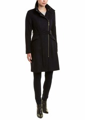 Cole Haan womens Signature Hooded Wool Duffle Coat MIDNIGHT