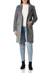 Cole Haan Women's Single Breast Classic Houndstooth Jacket MED Grey