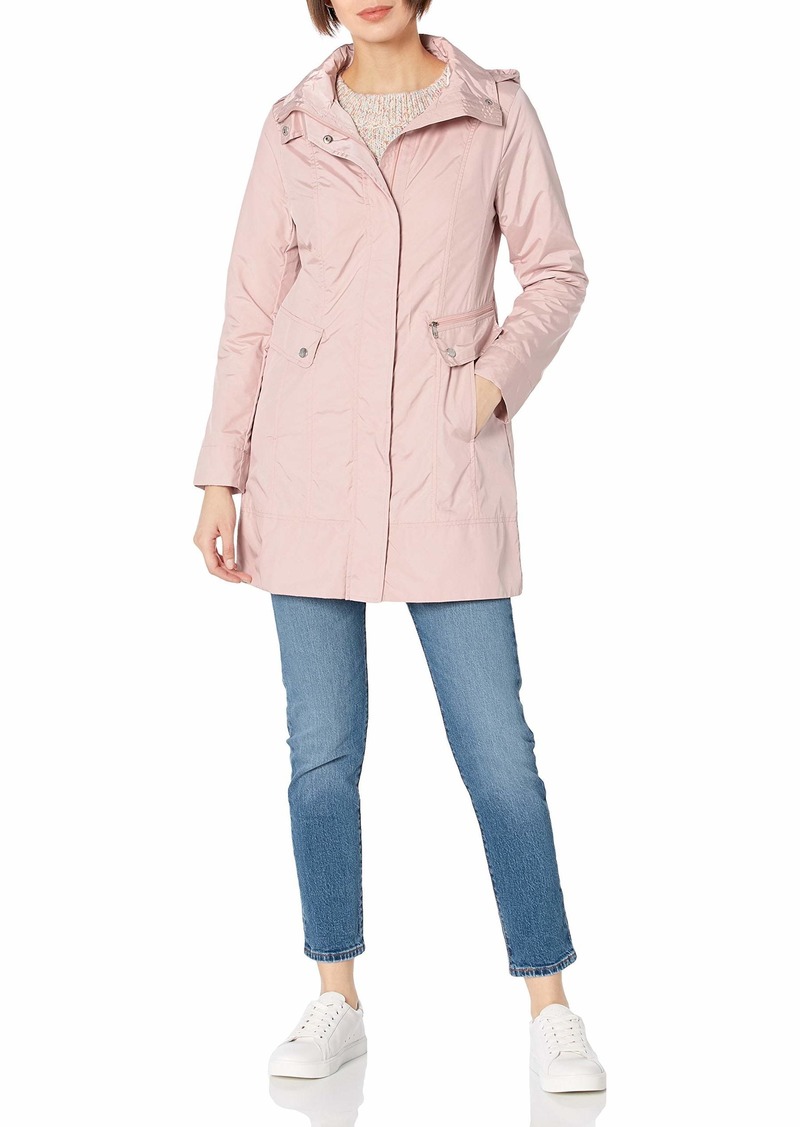 Cole Haan Women's Packable rain Jacket canyon rose