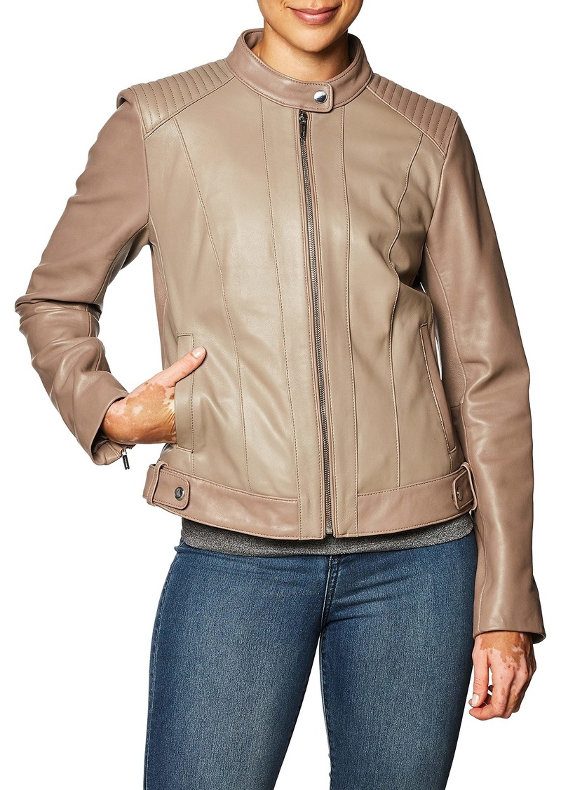 Cole Haan Racer Leather Jacket Women Love to Have in Their Closet