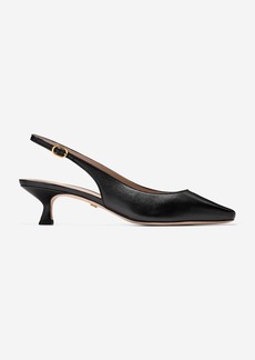 Cole Haan Women's Tayla Kitten Heel Sling Pumps 45Mm - Black Size 7