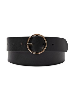 Cole Haan Women's Two-In-One Center Bar Reversible Genuine Leather Belt - Black, Tan