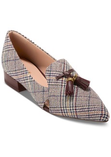 Cole Haan Women's Vanya Tassel Block Heel Shoes - Multi Plaid