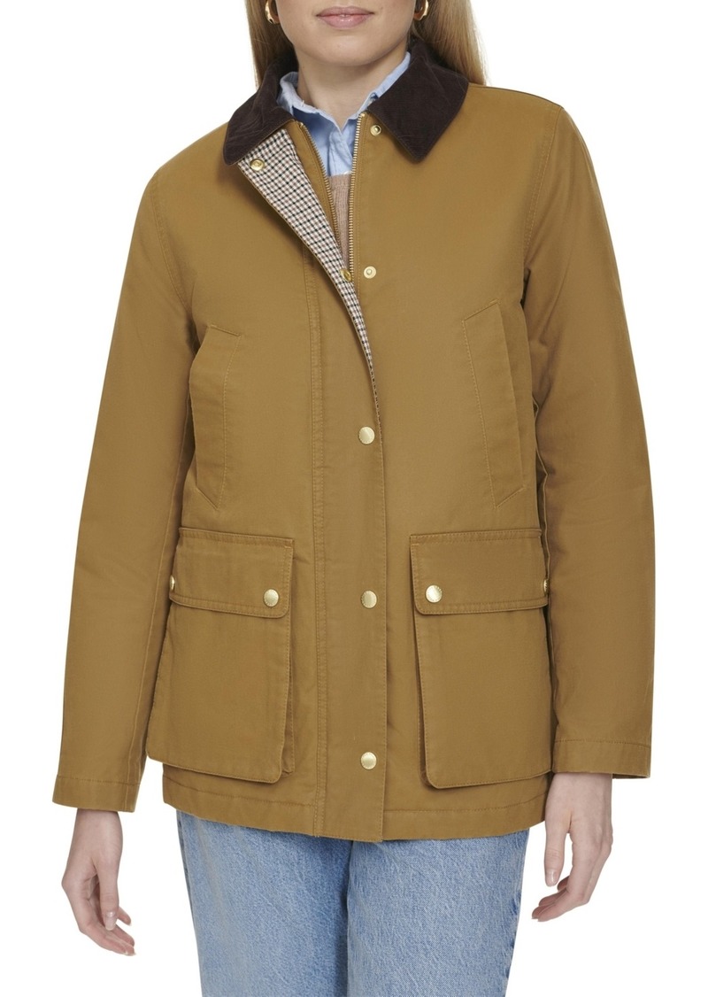 Cole Haan Women's Waxed Cotton Hunter Jacket - Beige/khaki