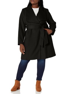 Cole Haan Women's Belted Wool Classically Elegant Coat for Year-Round Style