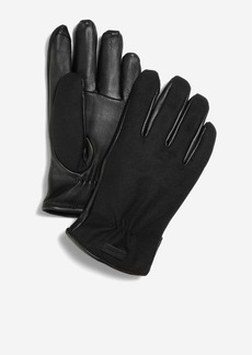 Cole Haan Wool Back Leather Glove - Black Size XL
