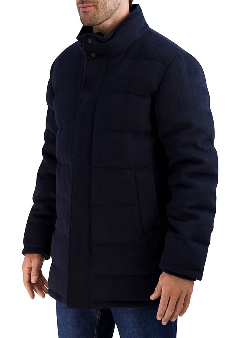 Cole Haan Wool Blend Textured Quilted Down Jacket