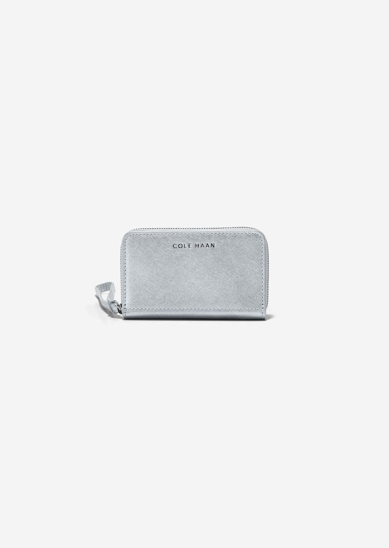 Cole Haan Wristlet Card Case - Silver Size OSFA