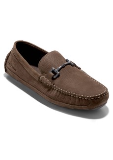 Cole Haan Wyatt Leather Bit Driver Loafer in Chocolate Truffle Nubuck at Nordstrom Rack