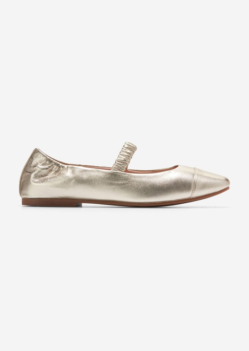 Cole Haan Women's Yvette Maryjane Ballet Flat - Gold Size 9