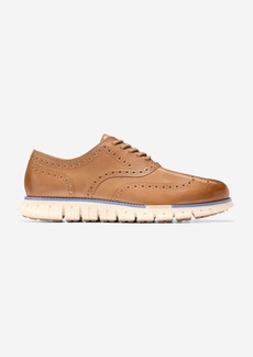 Cole Haan Men's Zerøgrand Remastered Wingtip Oxford Shoes - Beige Size 11