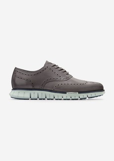 Cole Haan Men's Zerøgrand Remastered Wingtip Oxford Shoes - Grey Size 9.5
