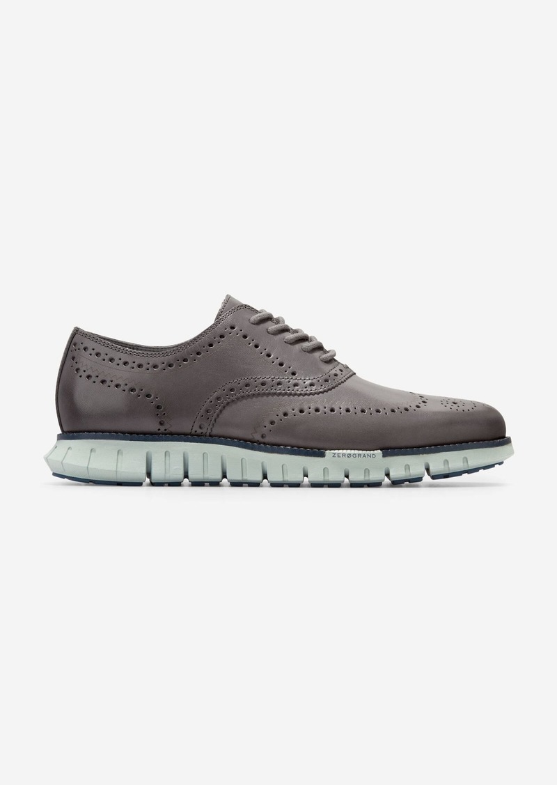 Cole Haan Men's Zerøgrand Remastered Wingtip Oxford Shoes - Grey Size 8