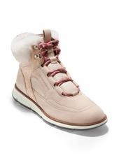 Cole Haan ZeroGrand Waterproof Hiker Boot with Genuine Shearling Trim in Wp Ch Oat Sde at Nordstrom