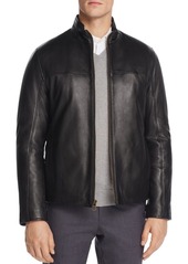 Cole Haan Zip-Front Leather Jacket