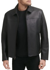 Cole Haan Zip Front Leather Jacket