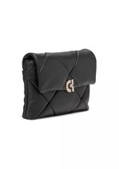 Cole Haan Crystal Quilted Leather Clutch