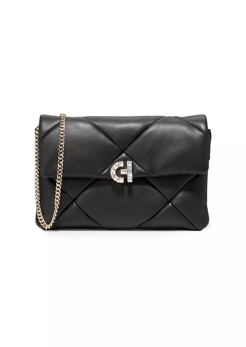 Cole Haan Crystal Quilted Leather Clutch