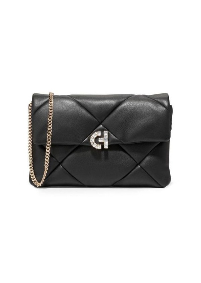 Cole Haan Crystal Quilted Leather Clutch