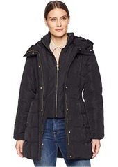 Cole Haan Down Coat with Bib Front and Dramatic Hood