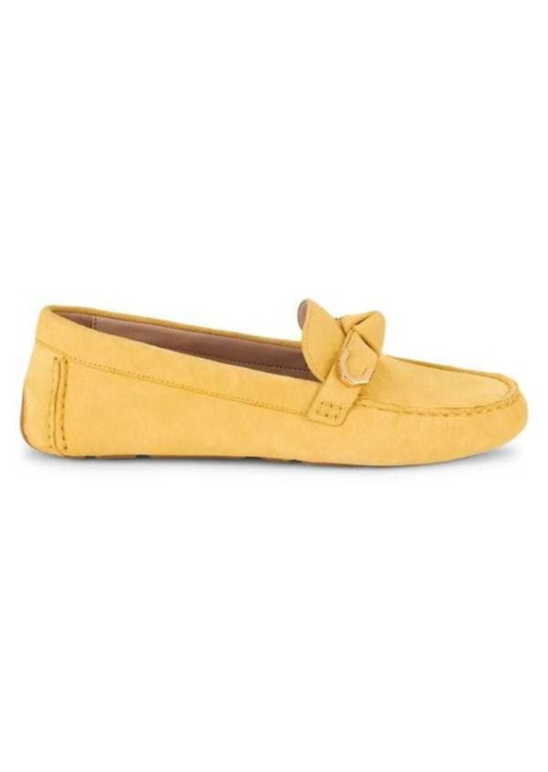 Cole Haan Evelyn Bow Suede Driving Loafers