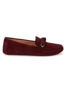Cole Haan Evelyn Bow Suede Driving Loafers