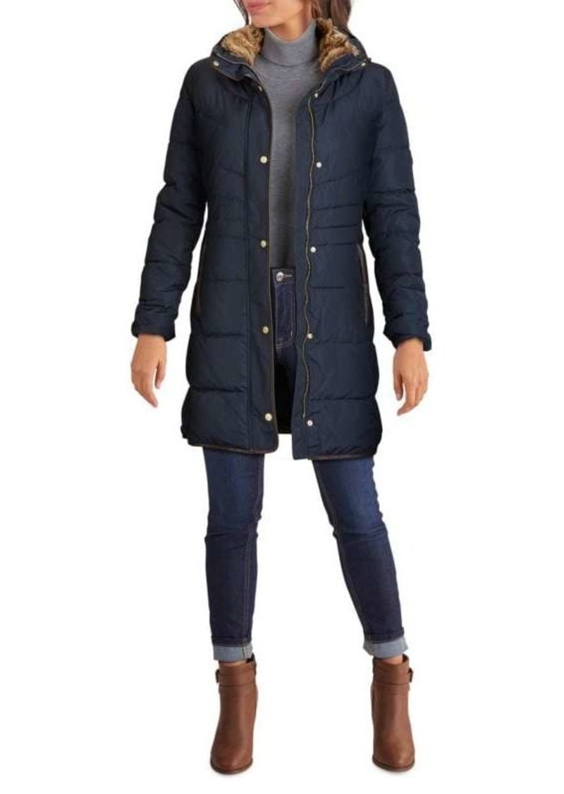 Cole Haan Faux Fur Trim Down Puffer Jacket