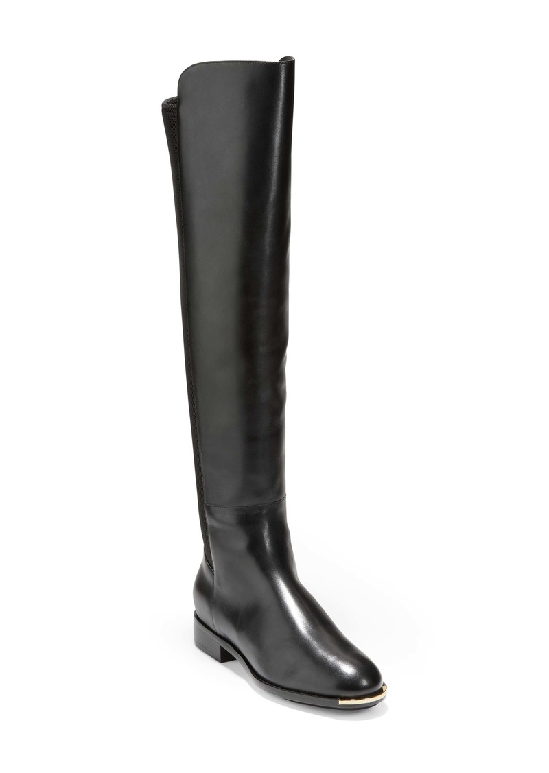 Cole Haan Grand Ambition Huntington Over the Knee Boot in Black Leather/Stretch Fabric at Nordstrom