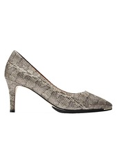 Cole Haan Grand Ambition Snakeskin-Embossed Leather Pumps