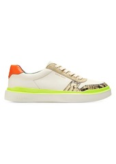 Cole Haan GrandPro Rally Snakeskin-Trimmed Leather Sneakers