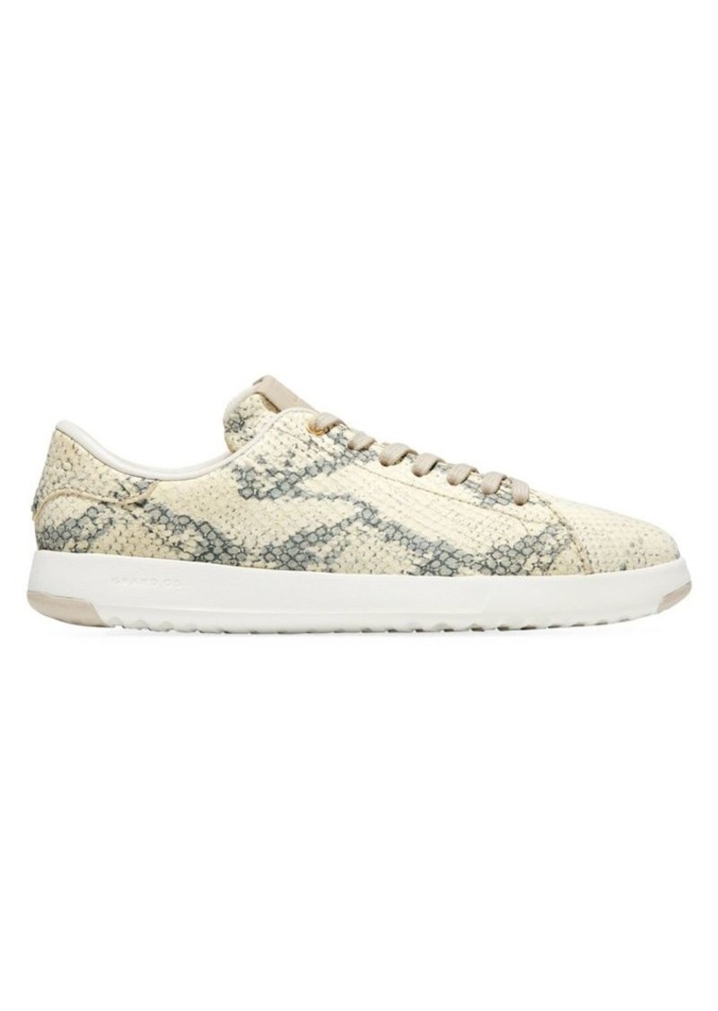 Cole Haan GrandPro Snakeskin-Embossed Leather Sneakers | Shoes