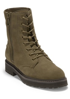 Cole Haan Greenwich Womens Suede Ankle Combat & Lace-up Boots