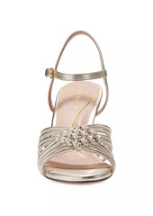 Cole Haan Jitney Knot Leather Wedge Sandals