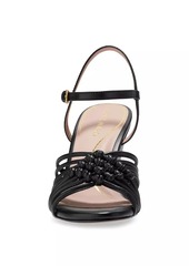 Cole Haan Jitney Knot Leather Wedge Sandals