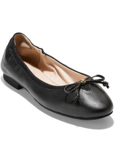 Cole Haan Kiera Womens Leather Bow Ballet Flats