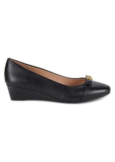 Cole Haan Malta Leather Wedge Pumps