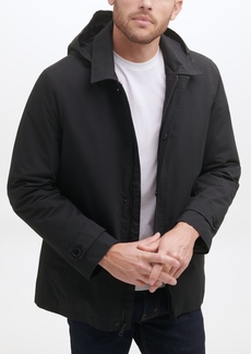 Cole Haan Men's Classic Hooded Rain Jacket - Black