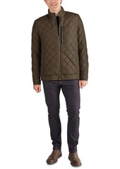 Cole Haan Men's Diamond Quilt Jacket with Faux Sherpa Lining - Black