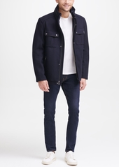 Cole Haan Men's Melton Wool Trucker Jacket - Navy