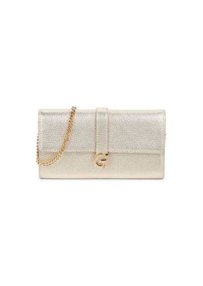 Cole Haan Metallic Wallet On Chain