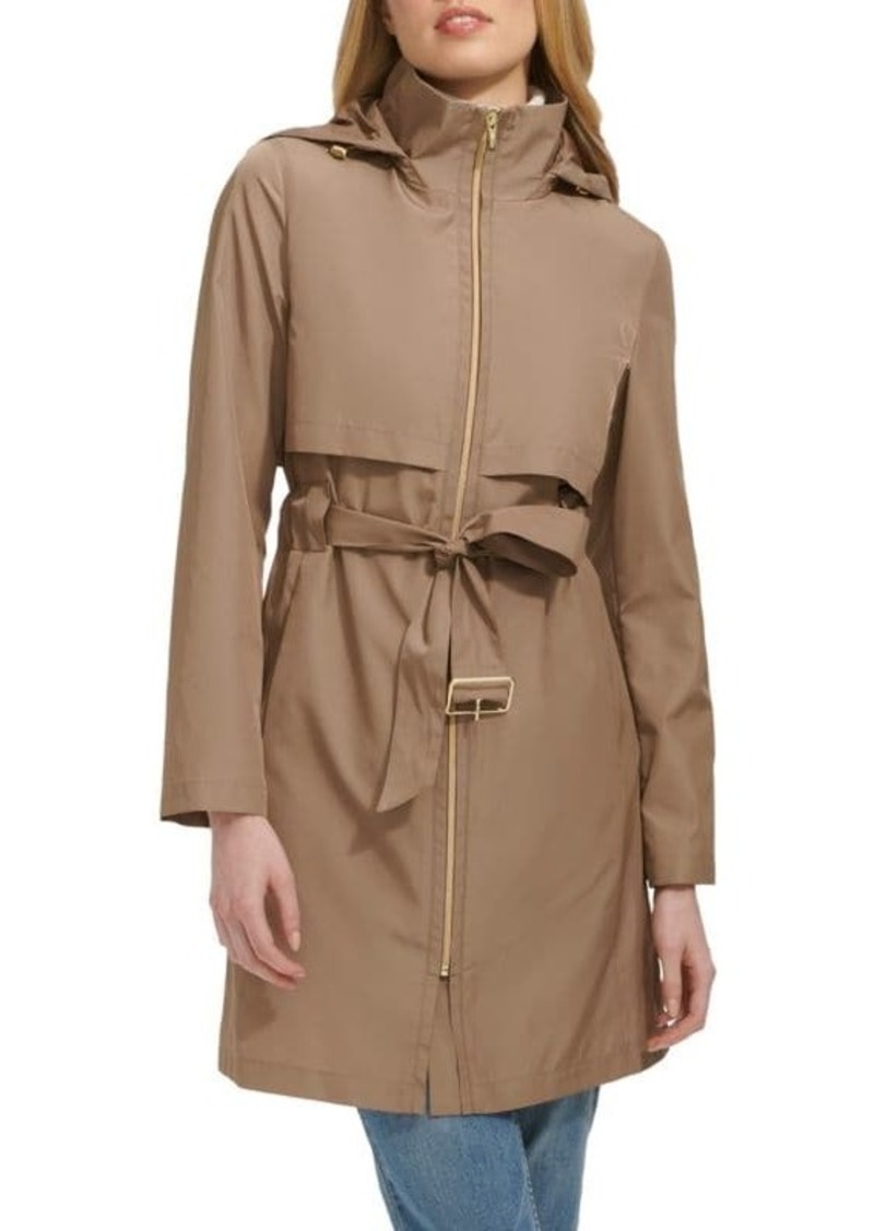 Cole Haan Packable Belted Rain Jacket