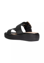 Cole Haan ØriginalGrand Buckle-Accented Leather Slide Sandals