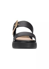 Cole Haan ØriginalGrand Buckle-Accented Leather Slide Sandals