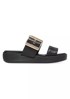 Cole Haan ØriginalGrand Buckle-Accented Leather Slide Sandals