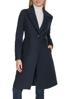 Cole Haan Single Breasted Wool Blend Coat